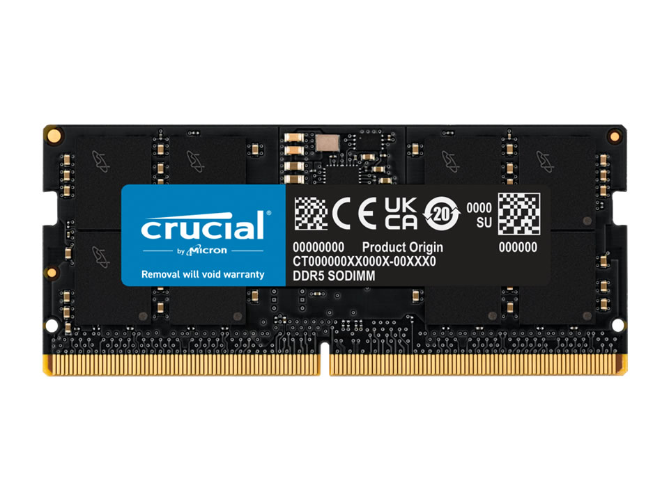 Memória NOTEBOOK 16GB DDR5 4800MHz/1.1V (PC5-38400) CRUCIAL [CT16G48C40S5]